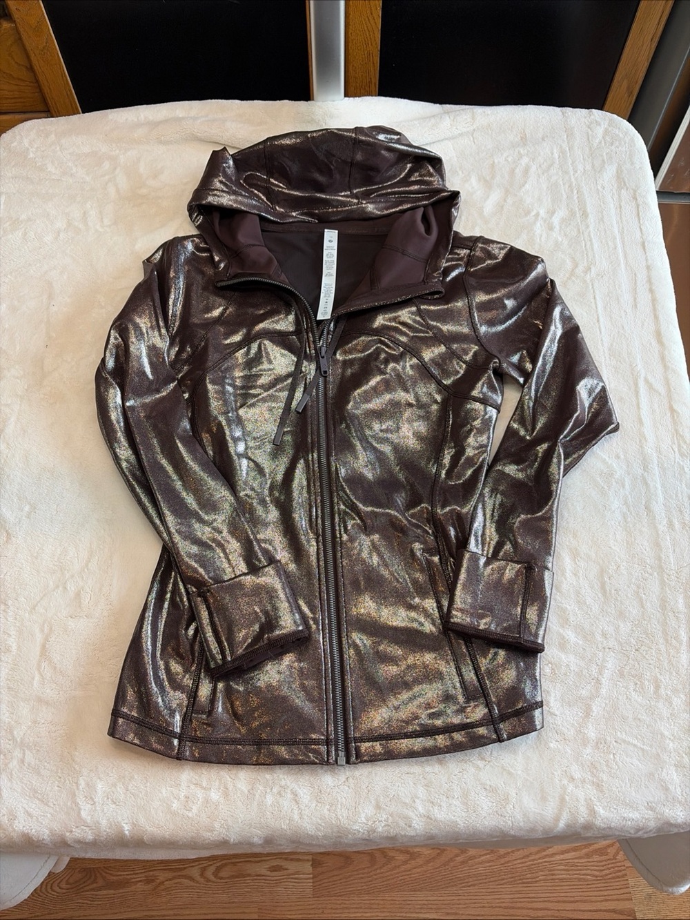 Lululemon Hooded Define Jacket Shine Size 10 Radiant Foil